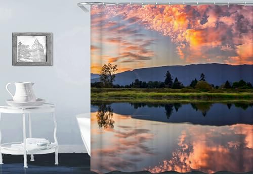 Rideau de douche 120x180 imperméable en polyester multicolore lavable