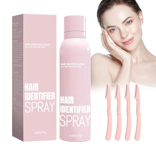 Hair Identifier Spray for Face Shaving: Face Hair Identifier Spray, Skin Body Hair Identifying Spray for Dermaplaning, Dermaplaning Spray for All Skin and Hair Types