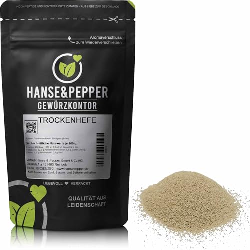 100g Trockenhefe für Pizza Brot Brotteig Backhefe Kuchen Hefe vegetarisch vegan Instant Trocken hefe natürlich vom Hanse&Pepper Gewürzkontor