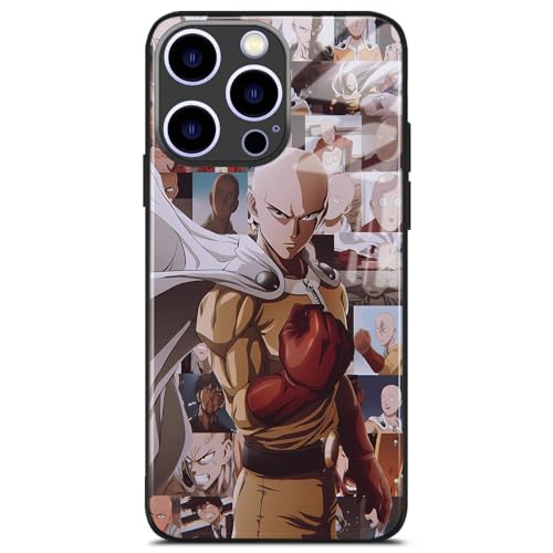 HWLHJJ Chauve Capé Saitama Coque de téléphone en Verre et Silicon...