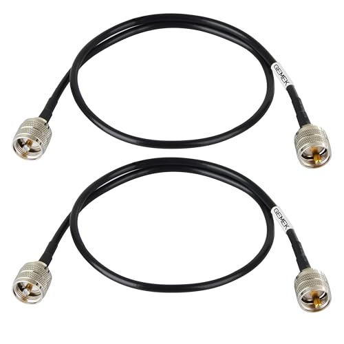 Câble PL259 S-MR195 coaxial 0,6 m lot de 2 pour radio CB analyseur antenne et ROS-mètre