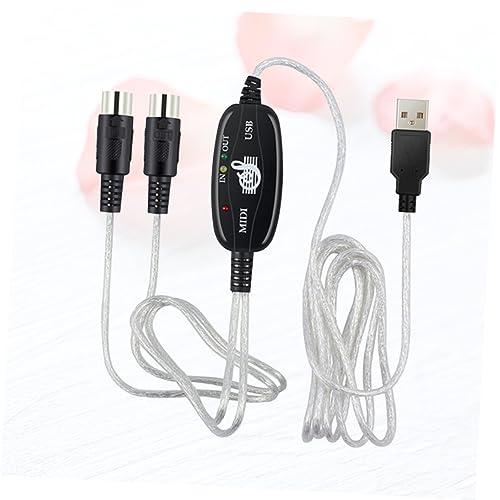 Midi to USB Keyboard Connection Cable Metal Fast Stable Transfer | Compatible with Most Computer Systems, 180x2cm Size, Packed, Metal Build for Keyboard Use