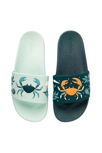 Dedoles Unisex Sliders & Slippers Non-Slip Shower Sandals Funny Designs Beach Shoes for Home Garden Bathroom Poolside Gift, Colour: Ocean Crab, Size: 3,5 UK