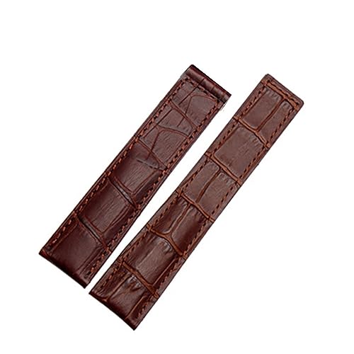Bracelet de montre en cuir véritable 20 mm pour hommes Tag Heuer SCHIK