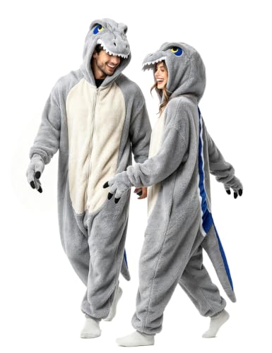 vavalad Adult Onesie Costume Christmas Cosplay Costume Women Men Grey