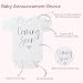 BIBIBLISSBABY Baby Coming Soon Bodysuit Announcement, Funny Pregnancy Announcement Gift for Grandparents to be,Baby Surprise to Family(Cloud)