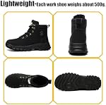 TimGross Waterproof Safety Shoes for Men Work Steel Toe Boots Non Slip Lightweight Comfortable Indestructible Construction Boots