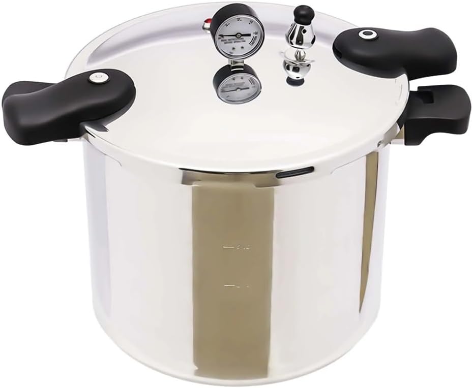 23-Quart Pressure Pot and Cookware with Gauge 10PSI Explosion-Proof Safety Valve Oversize