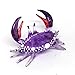 ZOOCRAFT Glass Animals Crab Figurine Purple Hand Blown Painted Art Miniature Coastal Decor Style Spirit Animals