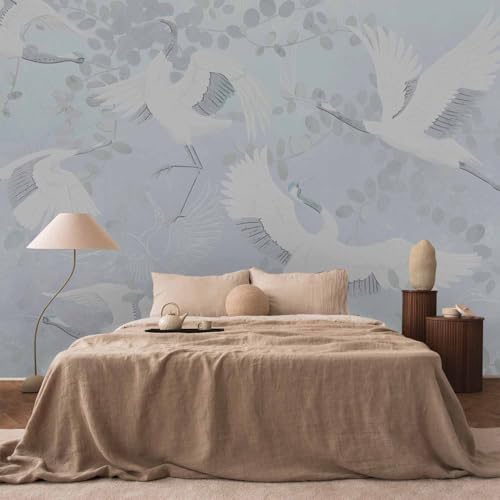 artgeist Wall Mural Nature 173x124 in - Peel and Stick Self-Adhesive Wallpaper Removable Large Sticker Foil Wall Decor Print Picture Image Design Creane Birds Landscape g-C-10094-a-c - Thumbnail 5