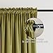 MIULEE Moss Green Velvet Curtains Thermal Insulated Blackout Curtain Drapes for Bedroom Living Room Darkening 108 Inches Long Curtains Panels Rod Pocket Set of 2