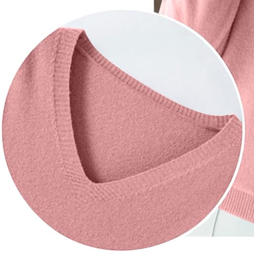 OIOLOYJM Fall Cashmere Sweaters for Women 2025 V Neck Long Sleeve Tops Lightweight Knitted Pullovers Merino Wool Sweater