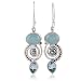 NOVICA Blue Topaz and Chalcedony .925 Sterling Silver Dangle Earrings 'Sentimental Journey'