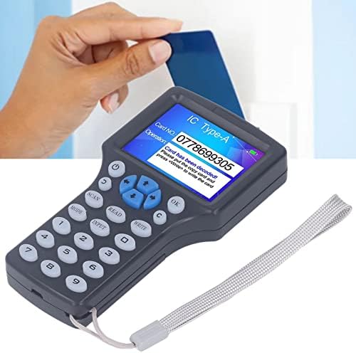 Hand holding a white card against the copier for reading