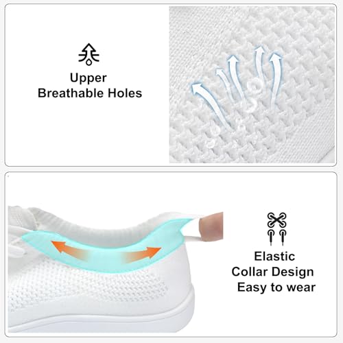 JOINFREE Women's Minimalist Walking Shoes Wide Toe Barefoot Shoes Zero Drop Casual Sneakers Breathable Slip On Tennis Shoes3