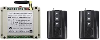 AC 220 V 250V 380V RF 2CH Wireless Remote Control Switch Receiver + Transmitter for Tubular Motor Garage Door Projection Screen - (Color: Auburn, Size: 315MHZ)