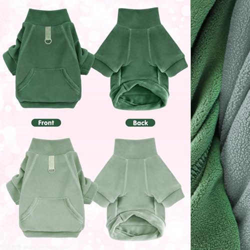 Pulls d'hiver en polaire pour petit chien et chat extensible avec anneau - 3