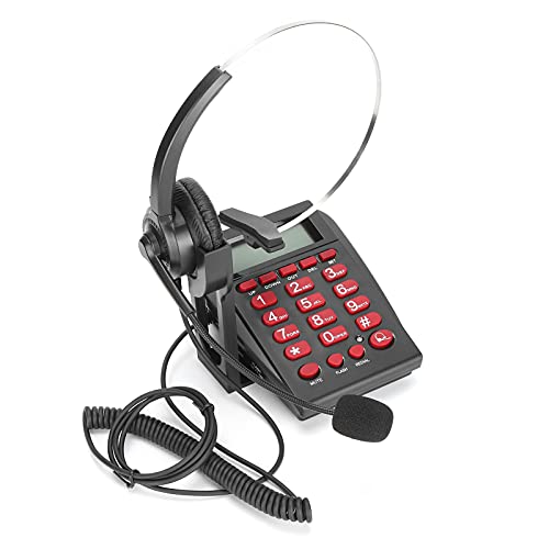 Teléfono con cable de casa HT720 para teletrabajo con auriculares y manos libres regulable 6
