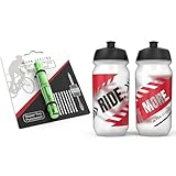 KOM Cycling Tire Repair Tool (Green) + 2X Ride More Water Bottles