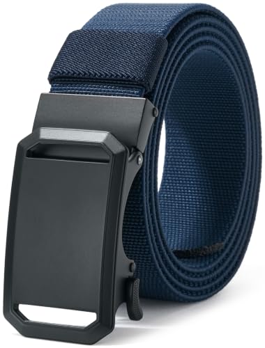 LionVII Men's Belt Metal Ratchet,1 3/8" Alloy Buckle, Stretch Fit 27-49"