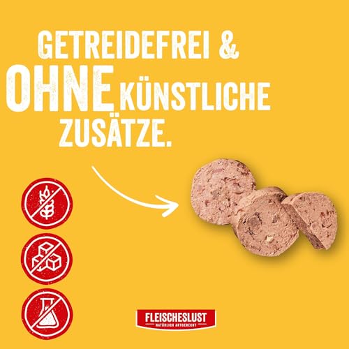 Steakhouse Huhn pur (14x500g), Nassfutter für Hunde & Katzen, sensitives Ergänzungsfutter, Monoprotein, getreidefrei, 14x Wurst von Fleischeslust