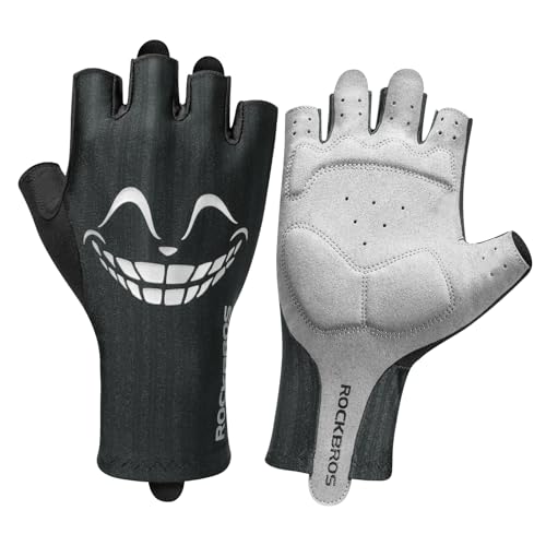 ROCKBROS Cycling Gloves Half Finger Bike GlovesShock Absorption Mountain Bike Gloves Padded Mens Biking Glove Breathable Bikes Riding for Spring Summer