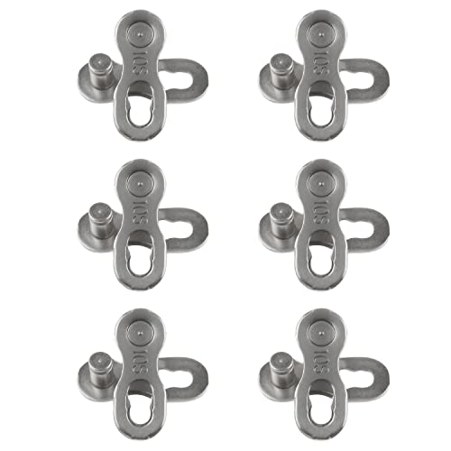 Haidong-10 Speed Bicycle Chain Connector Bicycle Missing Link Mountain Bike Chain Connector Bicycle Link Bicycle Chain Repair Kit Can Be Used Repeatedly-6 Pairs(10 Speed Silver) #TOP16