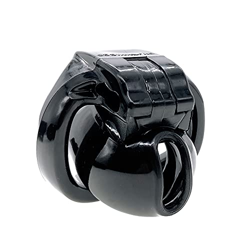 Image of HT-V4 Chastity Cage for Men | 5 Adjustable Wide Rings & 6 Colors | Beginner-Friendly | Adult Sex Toy with Sizing Guide (Black, Nub)