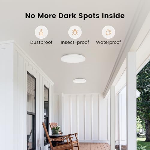 Yeelight LED Ceiling Light Motion Sensor, Waterproof Bathroom Ceiling Lamp Flicker-Free, Smart Lights Indoor 2000K-6000K Dimmable, Eye-Friendly Ceiling Light for Garage Shed Loft Bedroom Hallway - Image 5