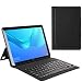 Produktbild MoKo Huawei MediaPad M5 10.8 Bluetooth Tastatur Hülle - PU Leder Tasche Schutzhülle mit Abnehmbarer Wireless Bluetooth Keybord Case QWERTY Layout für Huawei MediaPad M5 10.8 Zoll Talet, Schwarz