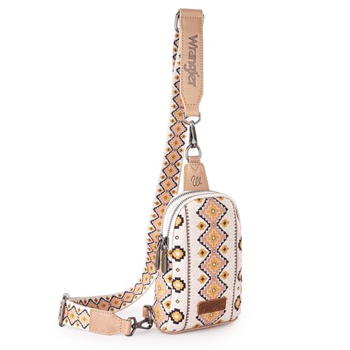 Wrangler Aztec Sling Bag - Southwest Crossbody Trendy Chest Bag