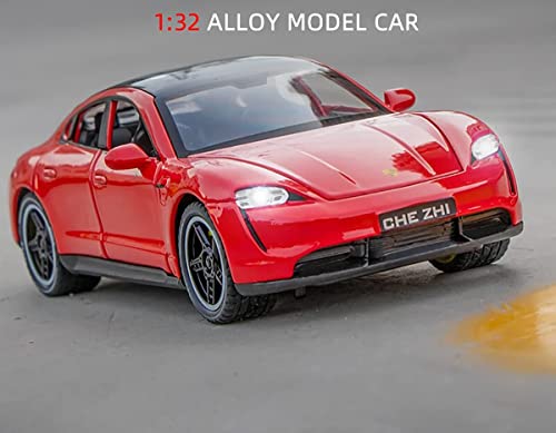 Image of DEOXY 1:32 Porches Metal Car Toy for Kids Alloy Pull Back Car with Fiction Powered Openable Doors & Light, Music Boys Gifts for Kids