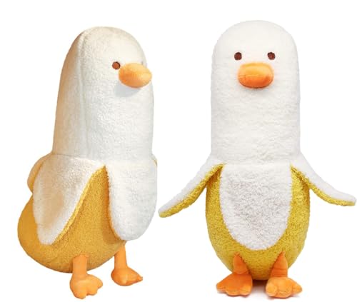 Annco Cute Banana Duck Plush Soft Toys, Stuffed Animal, Soft Long Body Hugging Pillow Gifts