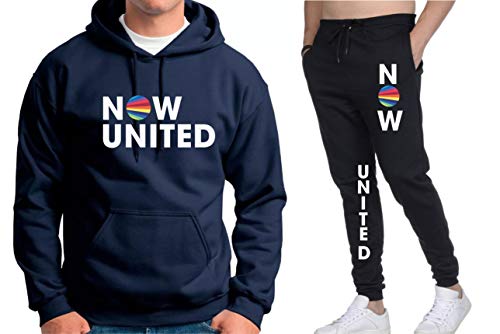Conjunto Feminino e masculino Blusão Canguru Now United Music COR:PRETO;TAMANHO:P
