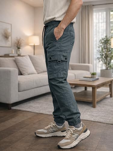 Image of Noble Monk Cargo for Men || Cotton Cargo Pant || Stylish Multi-Pocket Casual Trousers for Men