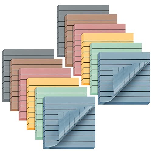 Yinder 24 Pack 720 Sheets Transparent Sticky Notes Translucent Clear Lined Self Sticky Notes for Bible Tabs, Book Tabs, Office School Supplies(3 x 3 Inch,Pastel Colors) - Image 8
