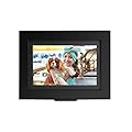 Brookstone PhotoShare Smart Digital Picture Frame, WiFi, HD, Family Photo Album Slideshow, Tabletop End Table, Home Décor, 10”, Classic Black