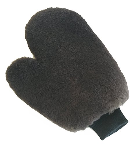 Dr. Sheepskin Sheepskin Wash Mitt (Brown)