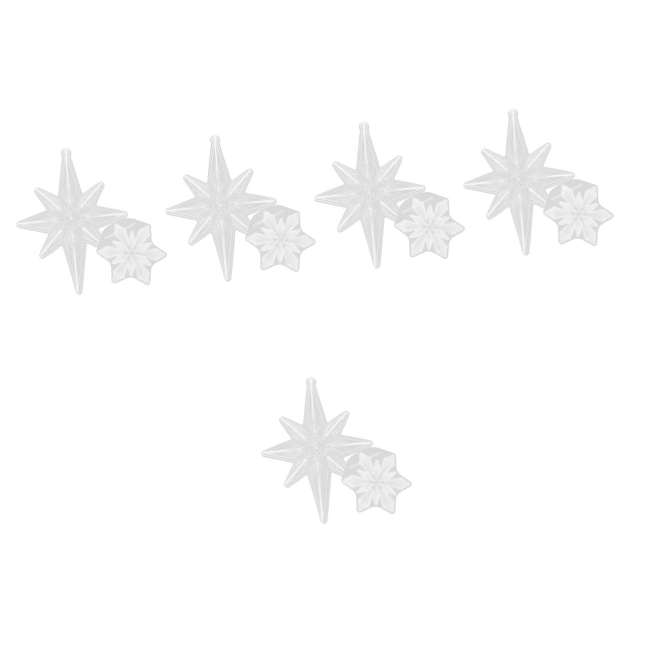 10pièces Moule Silicone Étoile pour Flexible Et pour Décorations De Noël Et Artisanat avec Époxy