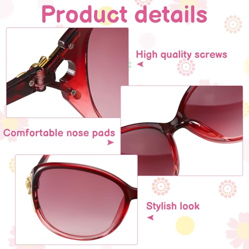 4 Pack Oversized Sunglasses for Women, Large Frame Classic Trendy Lady Sunglasses UV400 Protection2