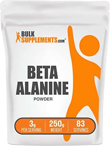 Image of BulkSupplements.com Beta Alanine Powder - Beta-Alanine Supplement, Pre-Workout Supplement - Unflavored & Gluten Free, 3g per Serving, 250g (8.8 oz) (Pack of 1)
