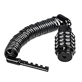 su-luoyu Motorrad-Helmschloss Mit 4 Stellige Zahlencode Fahrrad Kabelschloss Zahlenschloss Für Fahrrad Moto Tricycle Scooter, Fahrrad Schloss Fahradschloß Zubehör