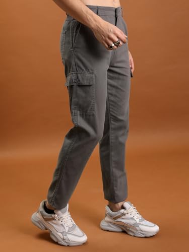 Image of Highlander Men's Tapered Fit | Cargo Trousers | Sleek & Functional | Utility Pockets | Trouser for Men | Men Trousers