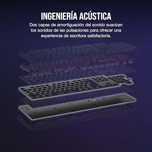 CORSAIR K70 CORE RGB Mechanical Wired Gaming Keyboard with Palmrest – Pre-Lubed MLX Red Linear Switches, SOCD, ABS Double-Shot Keycaps, Sound Dampening, Media Control Dial, QWERTY NA – Black - image 7