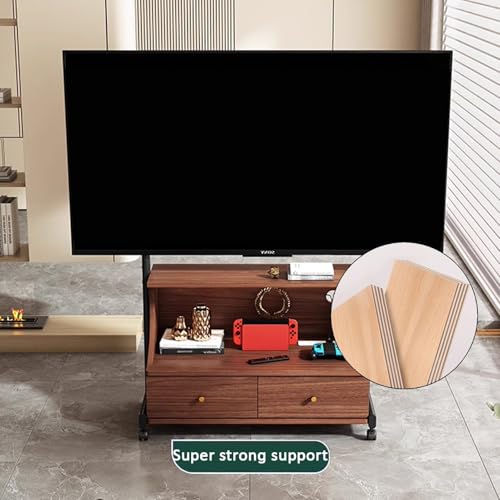 Soporte móvil para TV con ruedas y 3 cajones, 50-85 pulg. miniatura 4