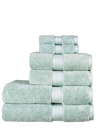 Christy Luxurious Renaissance Egyptian Cotton Towel Absorbency 675GSM Elevate Your Bathing Experience with Superior and Ultimate Luxury Duck Egg Blue Bath Towel (30 x 56)