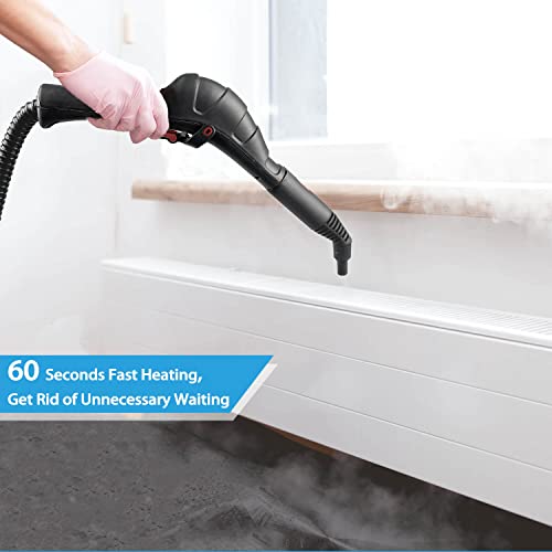 Kelde Multi-Purpose Steam Cleaner, Heavy-Duty Power Steamer For Home Use Tiles, Grout, Floors, Wallpaper, Carpet, Windows ,Steamer For Cleaning With 10 Accessories, 60S Fast Heat #TOP3