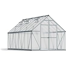 Palram - Canopia Essence 8 Ft. x 16 Ft. Greenhouse Kit, UV Protected DIY Walk in Green House Heavy Duty 4mm Twin Panel Polycarbonate Panels and Aluminum Frame for for Outdoor, Gardening, Backyard