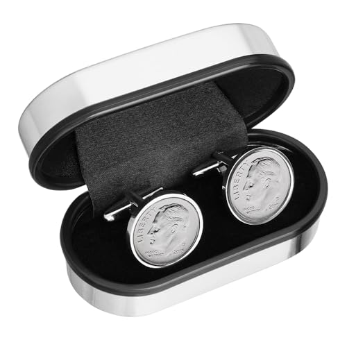 10th Wedding Anniversary Cufflinks – Made from Genuine 2015 Mint Coins – Unique Gift for Him – Tenth Anniversary Keepsake- Tin Gift For Husband2
