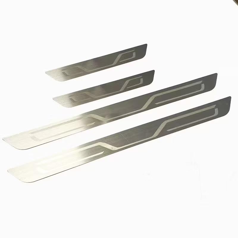 Couverture de Pédale d'Entrée Cupra Leon Protection Seuil Finition Argent Premium